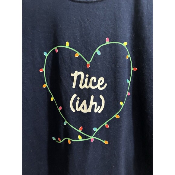 NEW! Jenni Intimates Sleepwear Top - Blue Navy Christmas Nice(ish)  - Women Sm - Picture 2 of 5